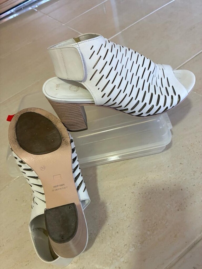 mammamia kadın gerçek deri topuklu sandalet ayakkabı - 4