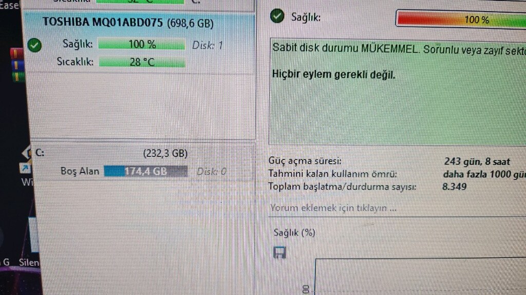 TOSHIBA 750GB HARDDİSK - 2