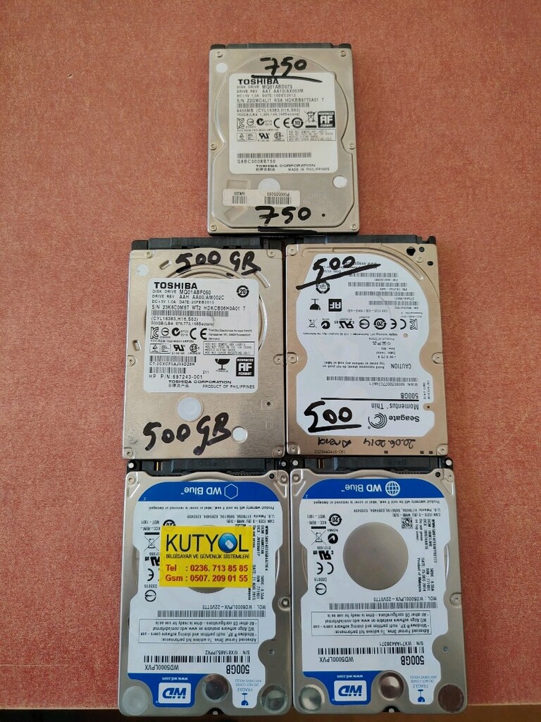 HARDDİSK NOTEBOOK 2,5 (4*500GB + 1*750GB) - 2