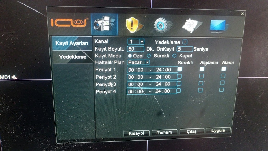 4 kanal DVR Kamera İzleme ve Kayıt cihaz - 6