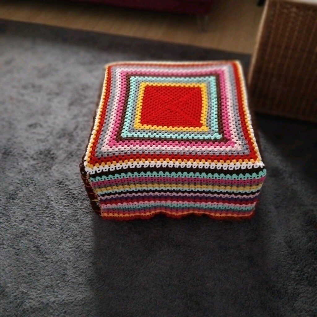 örgü detaylı oturma pufu - 6