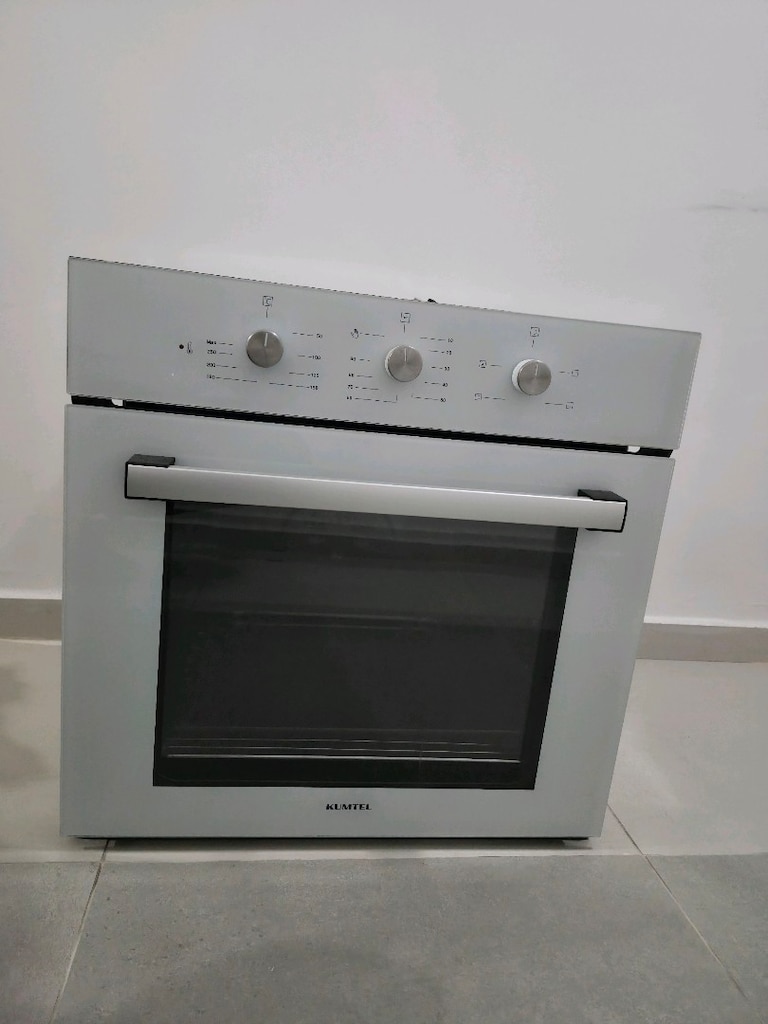 Kumtel Beyaz Cam Ankastre Set