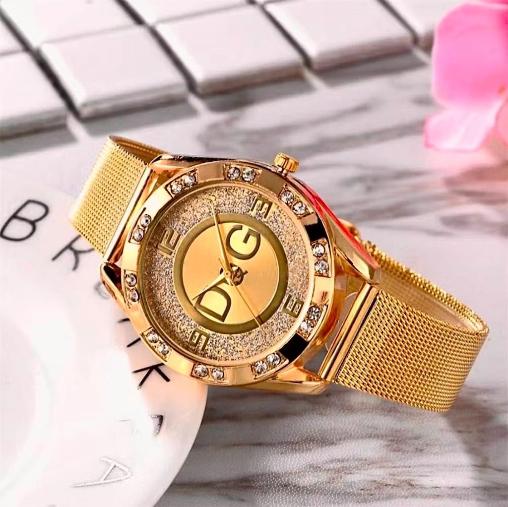 ‼SIFIR/İTHAL/DOLCE&GABBANA,18K Komple Altın Kaplı,Swarovski Taş Detay - 9