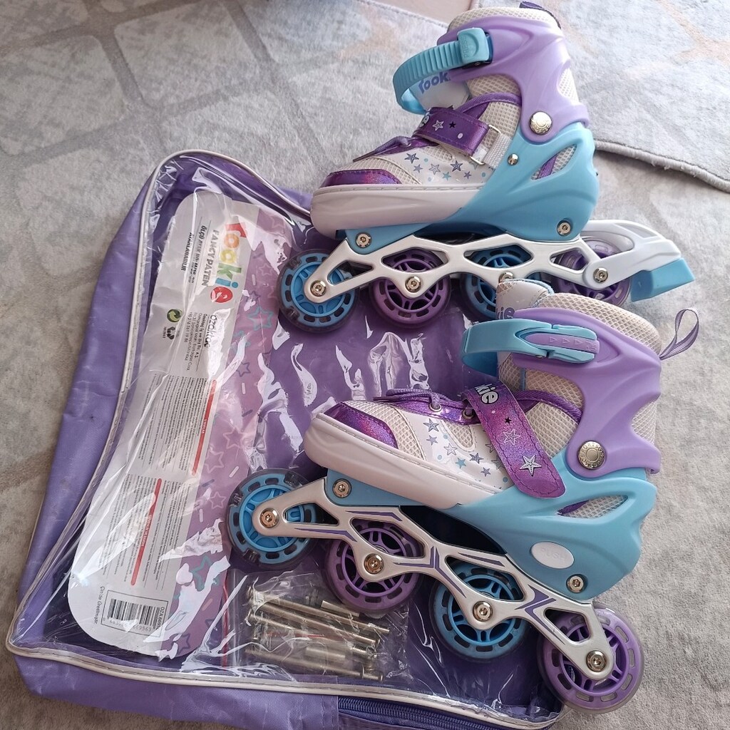 Rookie fancy ayarlanabilir 35-38 numara ışıklı paten - 3