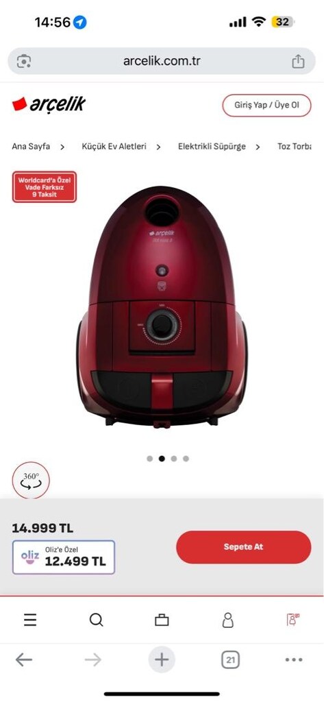 Beko süpürge makinesi ACİLL - 8