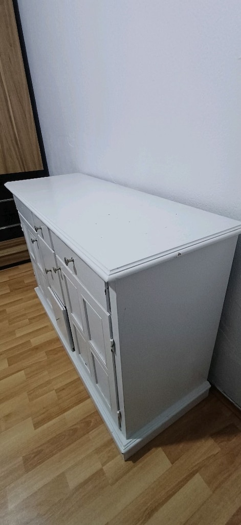 Beyaz Ahşap Konsol / Çok Amaçlı Dolap (120x80x45) - 3