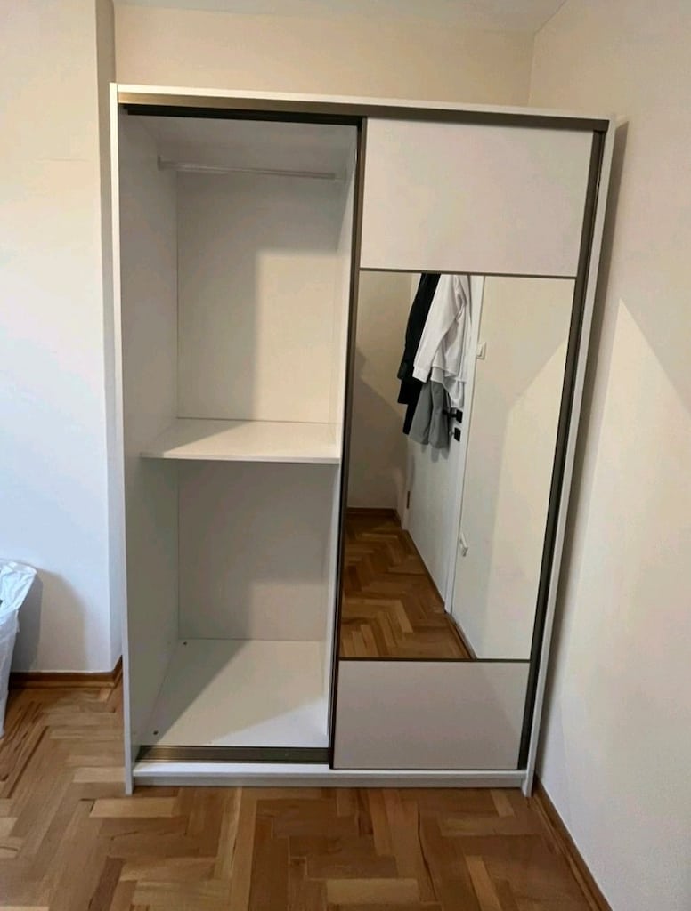 BEYAZ SÜRGÜLÜ DOLAP 130CM - 3