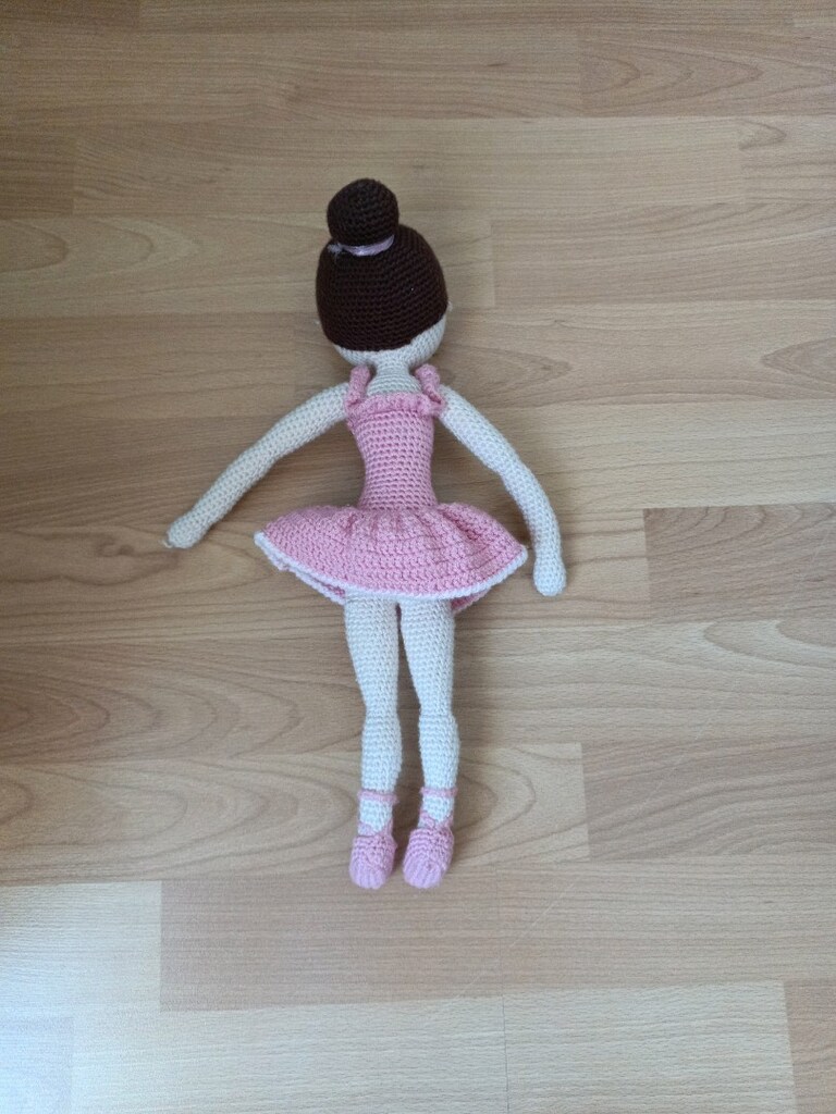 Pembe Tüllü Amigurumi Balerin Bebek - 4