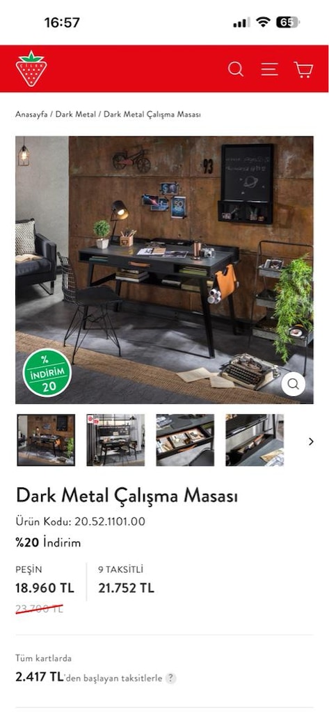çilek çalışma masası ve ünitesi - 10