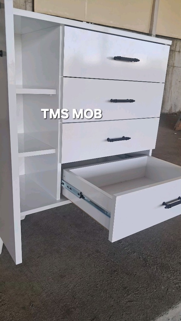 Şifonyer Mdf 3 açılır teleskopik ray 1.kalite ve 1.sınıf komple Mdf - 4