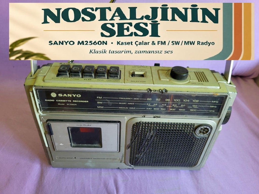 Japon yapımı Sanyo Radyo kasetçalar - 5