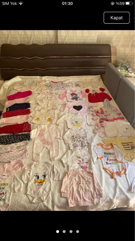 yenidoğan 3/6/9 ay kız bebek kıyafetleri - 6