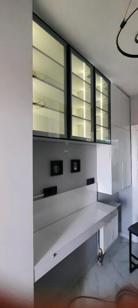 Mdf kasa ledli Reflekte camlı profi kasalı siyah aliminyum 3 kapaklı - 2