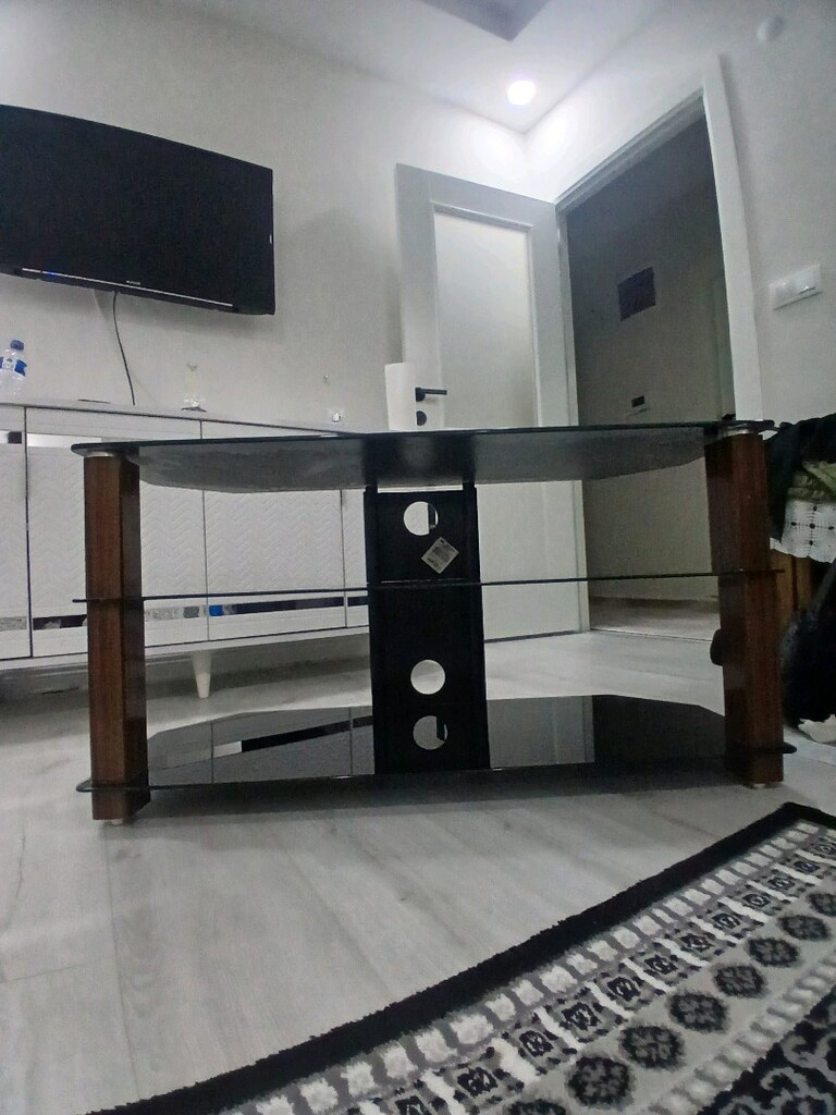 siyah 3 katlı TV ünitesi - 2
