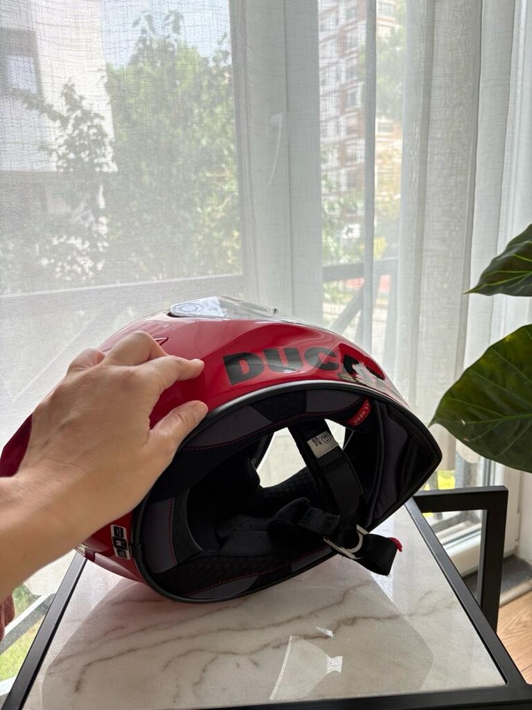 Ducati - SUOMY Kırmızı Motosiklet kask M - 5