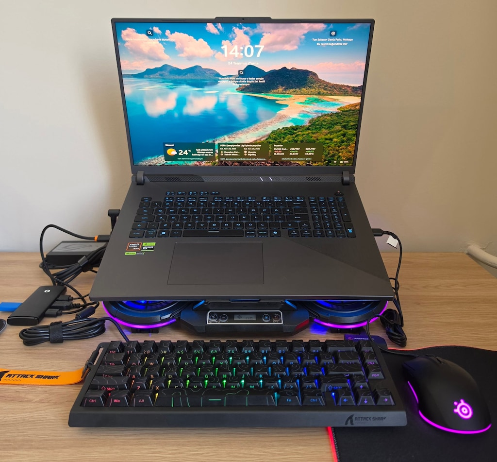 ASUS ROG Strix G18-Ryzen 9 8940HX-RTX 5070-16GB RAM-1TB M2 SSD - 4