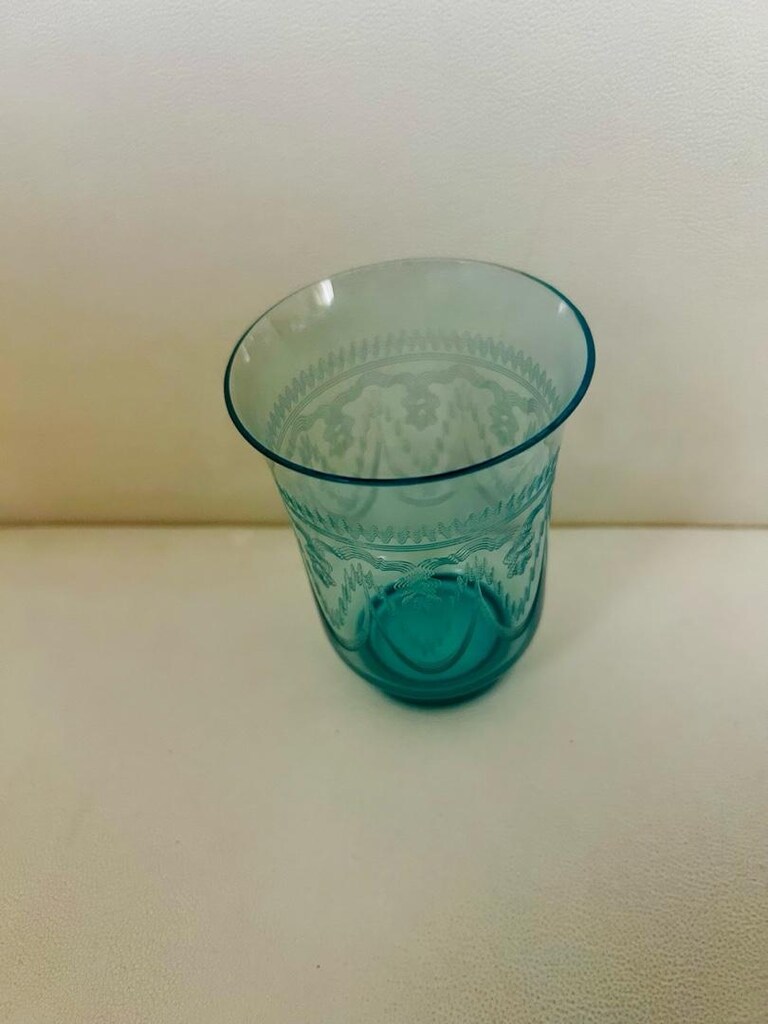Vintage İğne işleme bardak. - 2
