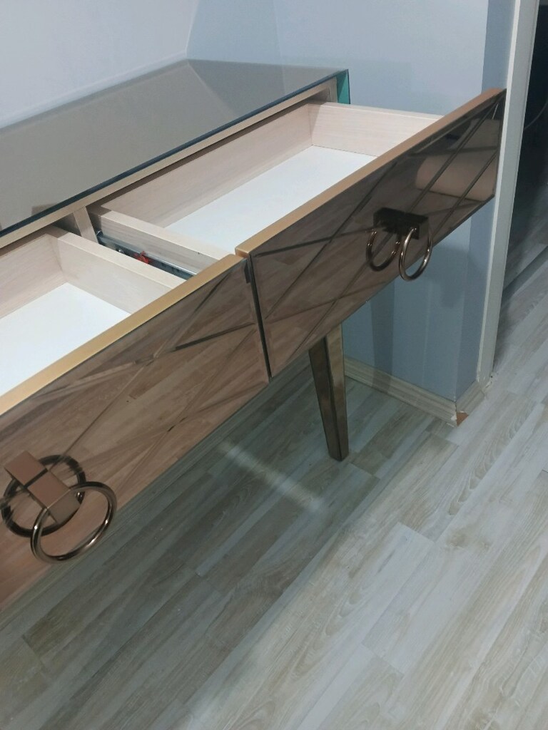 Bronz ayna 2 çekmeceli Ayna ayak - 2