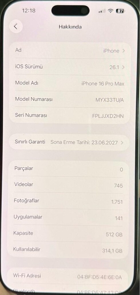 İphone 16 Pro Max 512 GB - 8