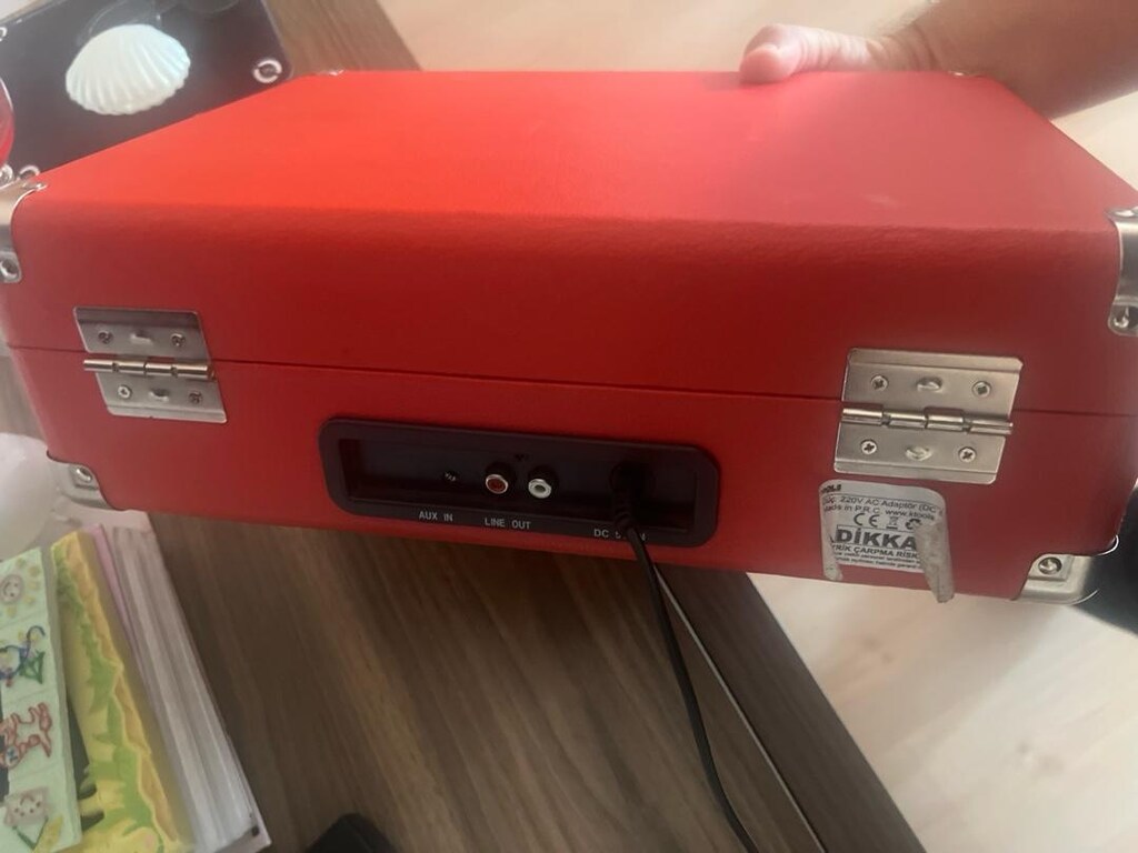 Kutu çantalı Bluetoothlu nostaljik plak - 3