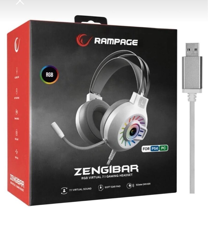 Rampage RM-K44 Zengibar Beyaz 7.1 RGB - 10