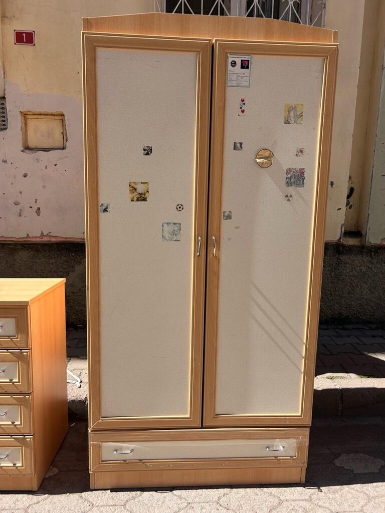 2’Kapaklı Elbise Dolabı Şifonyer 4’Çekmeceli - 6