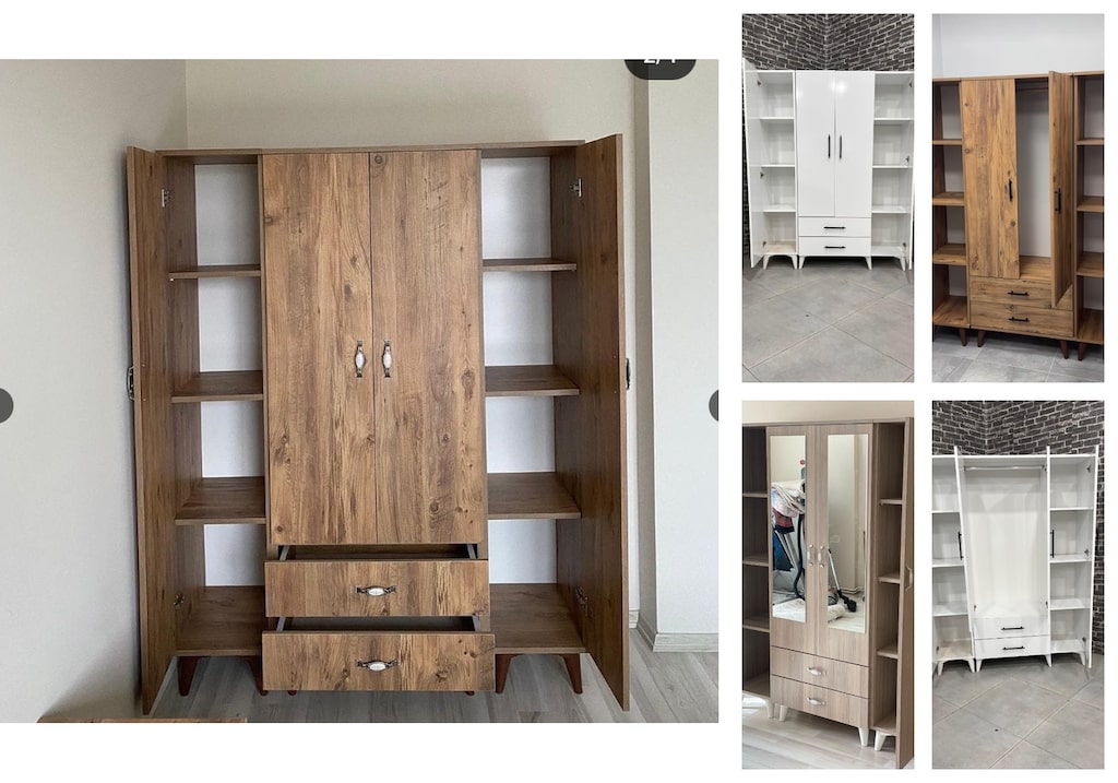 4 kapaklı elbise dolabı fvprghpylu - 5