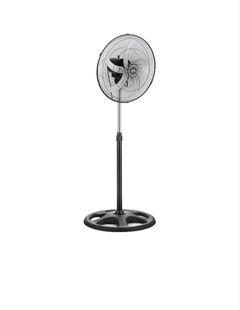 Sanayi Tipi Ayaklı Vantilatör - 46 cm Çap, Metal Gövde ve Pervane