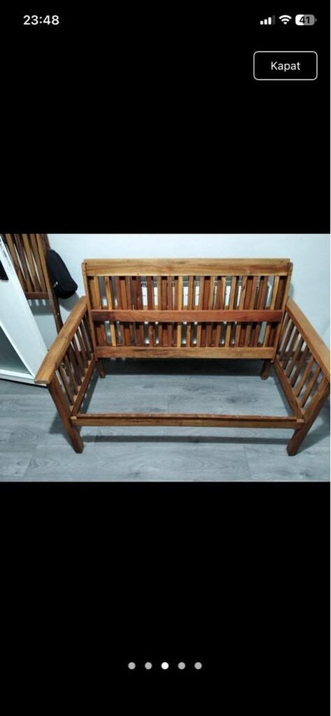 Doğal Ahşap Minimal Koltuk ve tek sandalye - 3