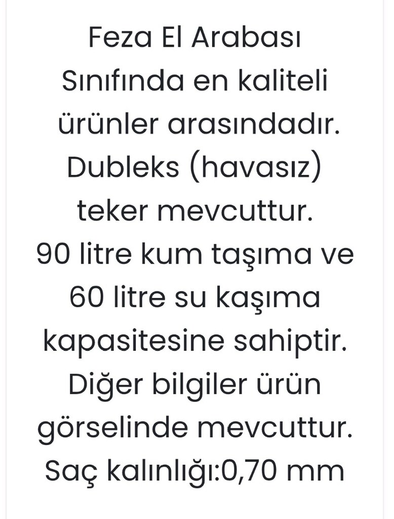 Feza El Arabası (Sıfır) Süper Fiyat - 3