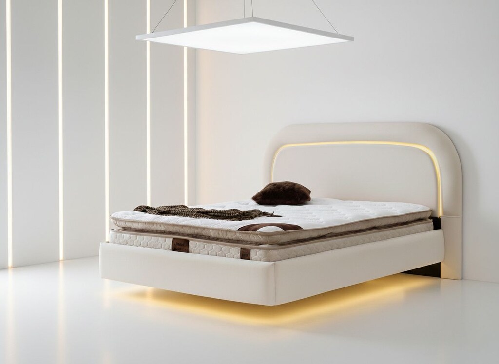 Sıfır , LED Aydınlatmalı Modern Karyola / Baza - Aytaşı - 11