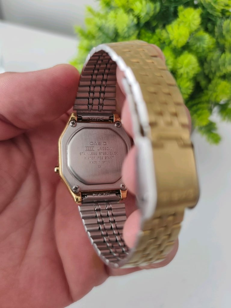 Orjinal Casio Retro Dijital Mini Kadın Saat Altın - 19