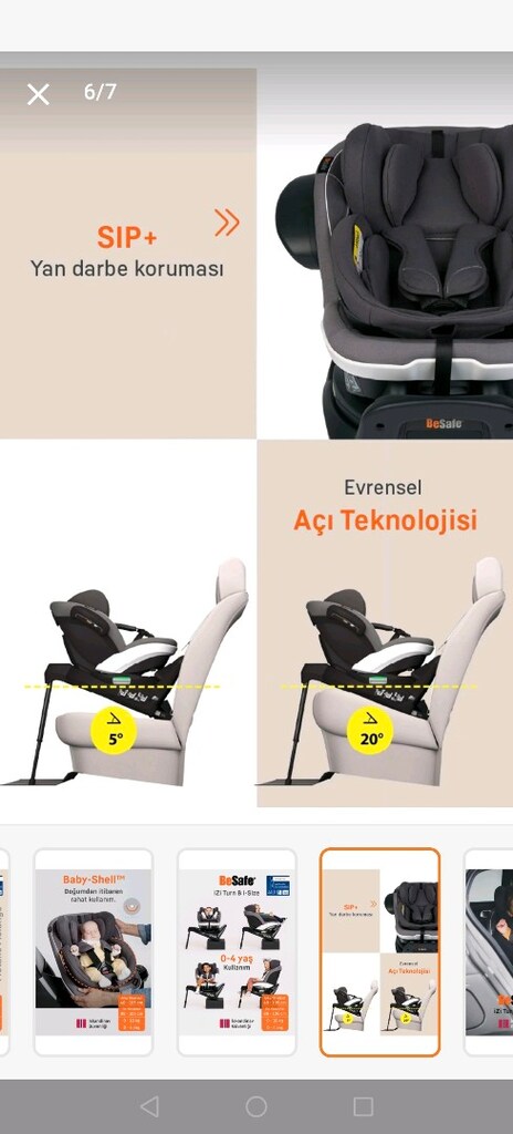 BeSafe Izi Turn I-size 0-18 kg 360 ° Dönebilen İsofix'li Oto Koltuğu - 6