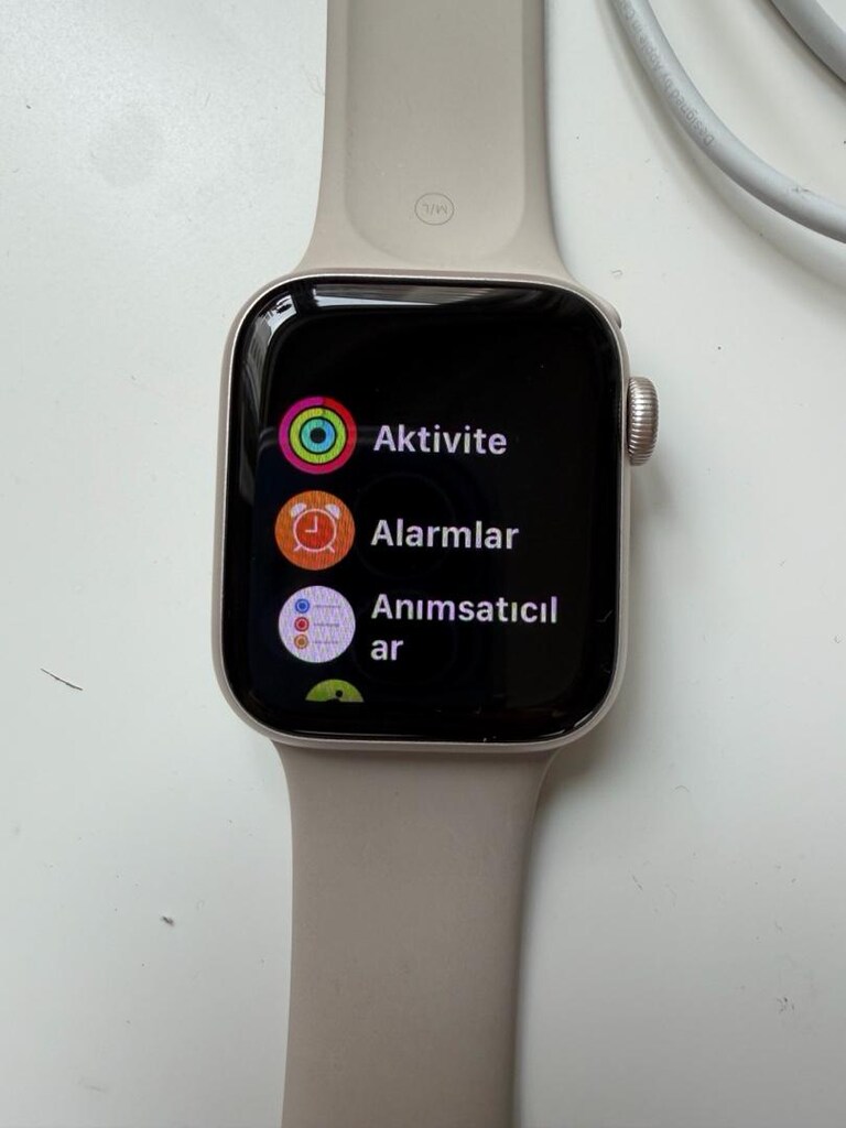Apple Watch SE starlight 40mm bej çok temiz acil - 2