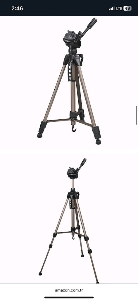 Siyah ve bronz renkli tripod hamma 61 - 7
