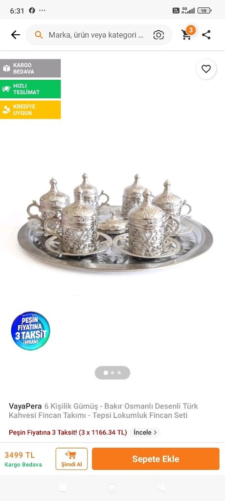 gümüş kahve fincan takımı - 9