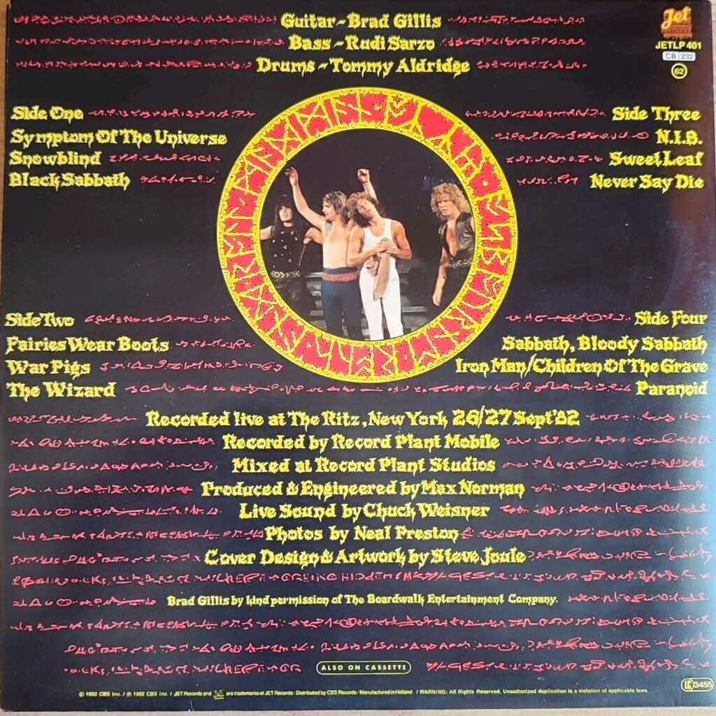 Ozzy Osbourne - Speak of the Devil (1982 dönem Plak) - 5
