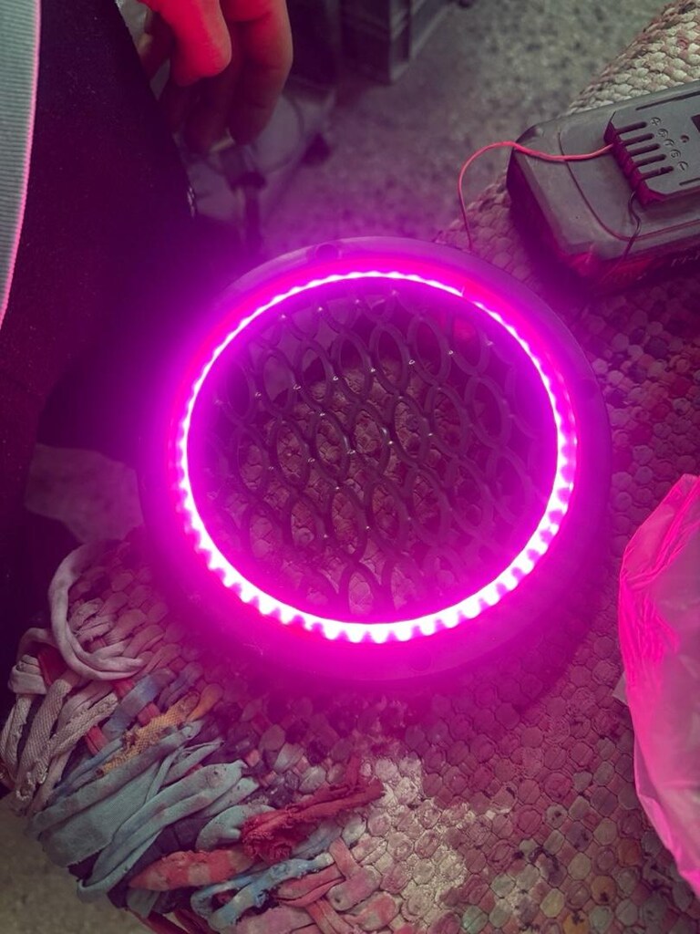 Işıklı Hoparlör Kapağı 16cm Midrange İçin 4 Adet Mor Işık - 2