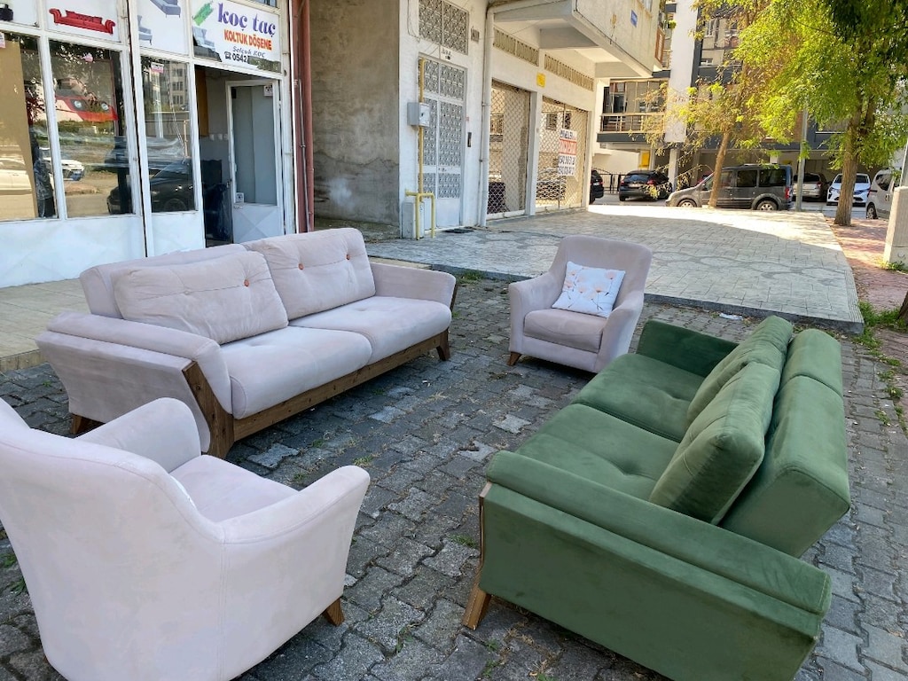 KOLTUK TAKIMI+ KONSOL + MASA SANDALYE+ AYNA SÜPER ÜRÜNLER TEMİZ - 10