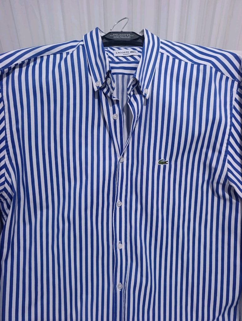 Lacoste Lacivert Çizgili Gömlek - 13
