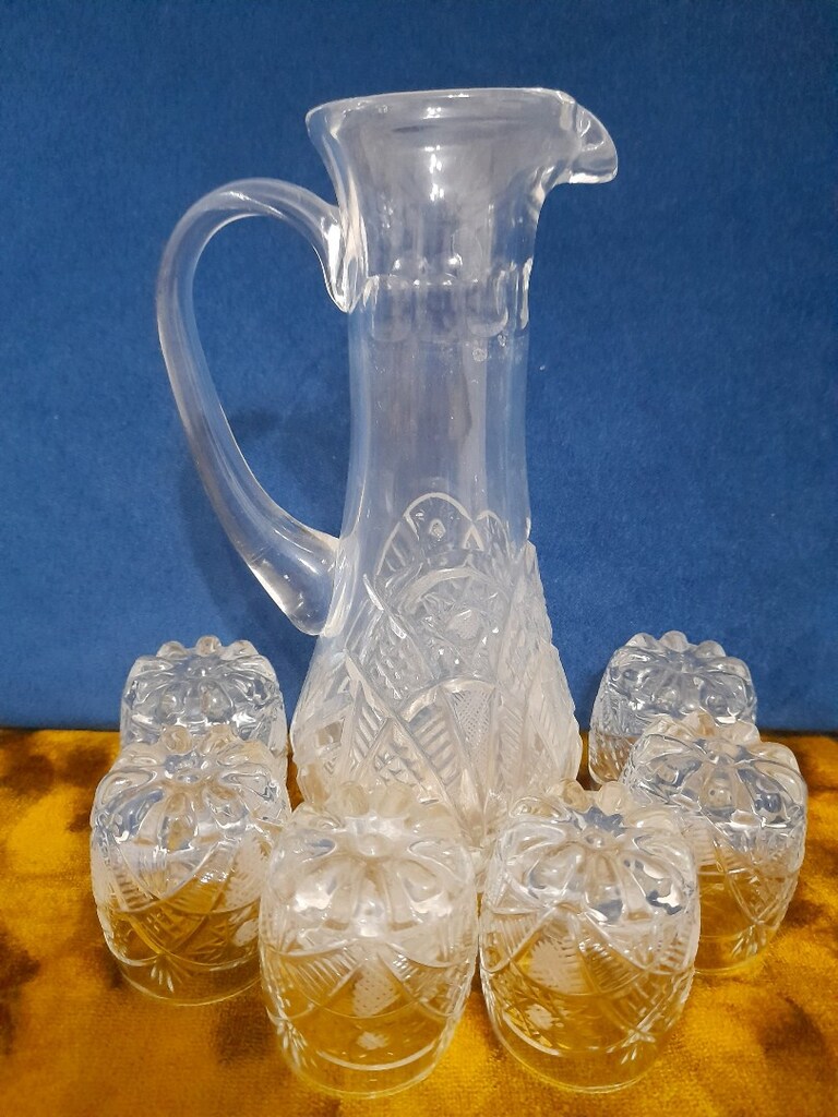 Kristal Kesim Sürahı ve 6 Adet Bardaği - 2