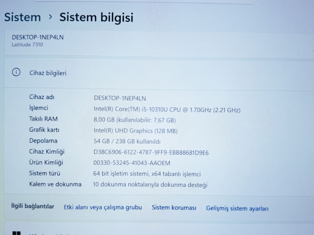 Dell Latitude 7310 Dokunmatik | i5 | Işıklı Klavye | Premium - 10