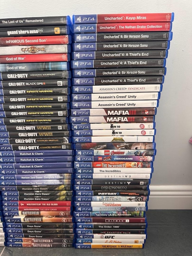 PS4 OYUN CDLERİ 105 Adet PS4 PS5 UYUMLU TEMİZ ORİJİNAL - 4