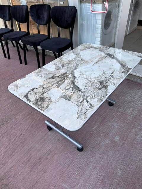 Sıfır ürün büyük boy 70 × 110 cm tekerlekli orta sehpa