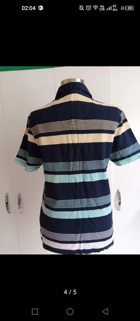S Beden Çizgili Renkli Erkek T-shirt - 4