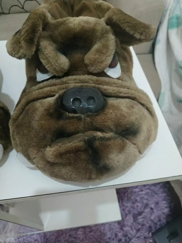 Buldog köpek figürlü ev terliği 44 Numara - 2