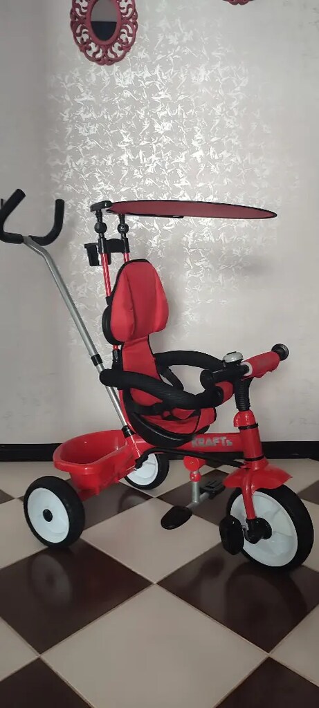KRAFT ebeveyn itmeli üç tekerlekli bisiklet - 2