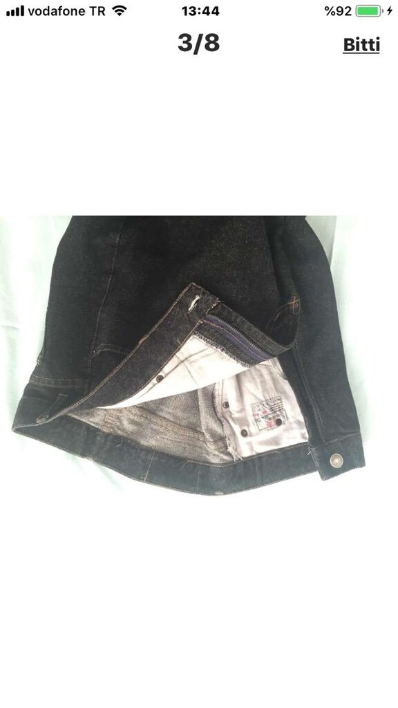 WINTAGE; İtalyan; SICILY&CO SİYAH DAR PAÇA KOT PANTOLON - 3