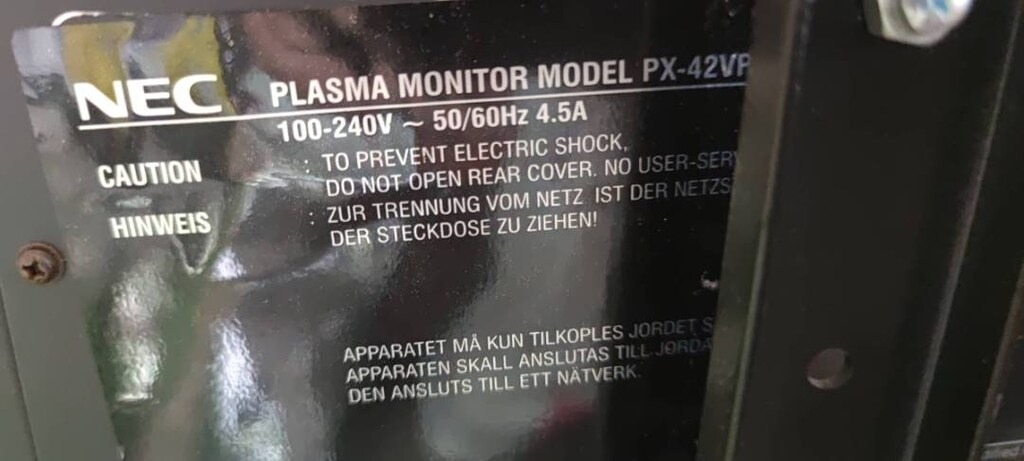 109 ekran NEC plazma LCD ful HD televizyon - 7