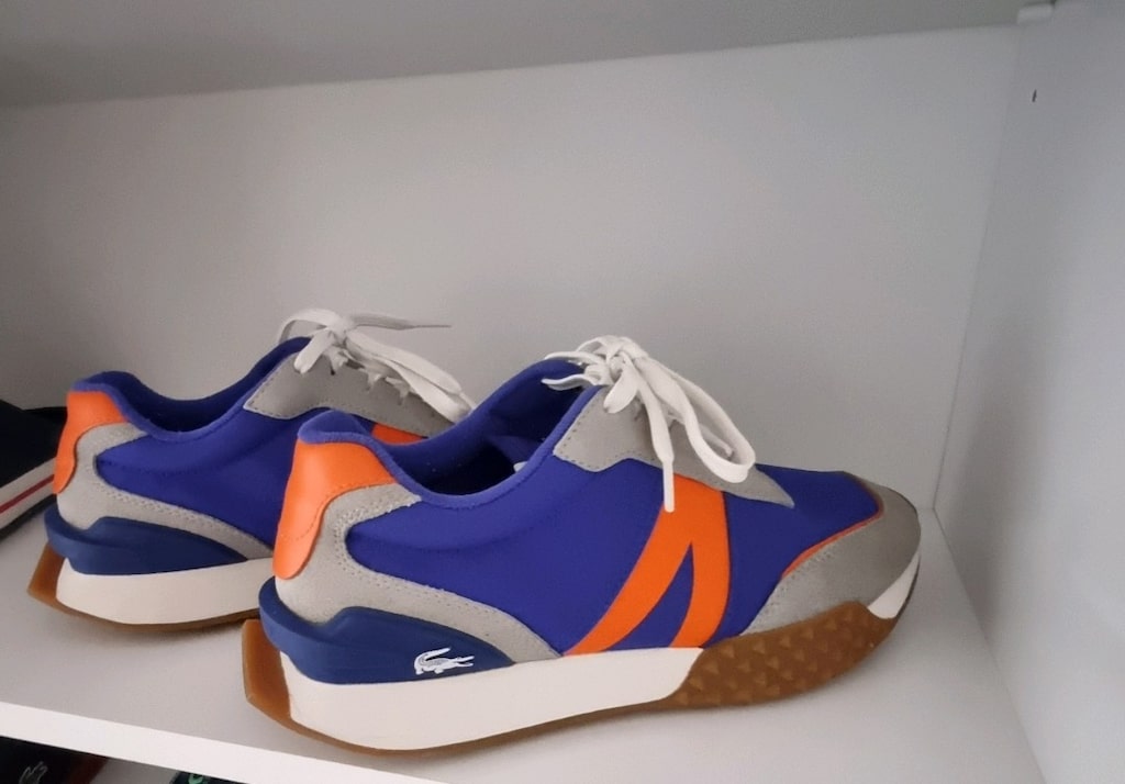 Lacoste SPORT L-Spin Deluxe Erkek gri mavi turuncu Sneaker 42 numara - 5